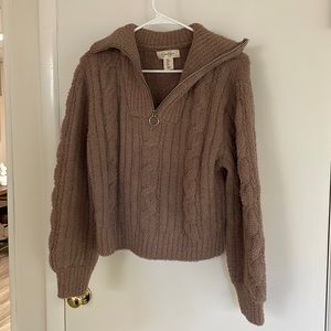 Cozy quarter zip sweater